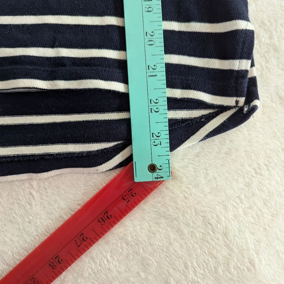 Esprit Striped Blue & White Patch Long Sleeve Tee - Large - Picture 5 of 9